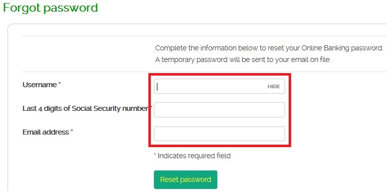 Reset Password